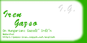 iren gazso business card